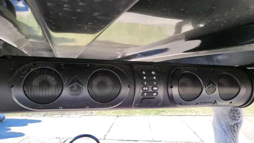 black epic golf cart speakers