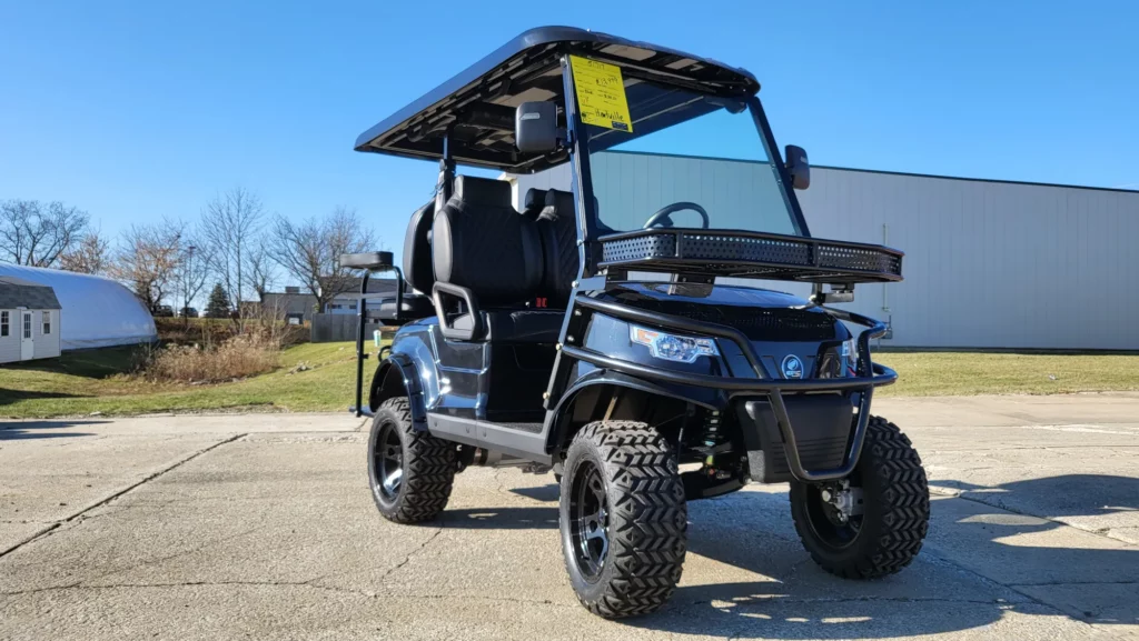 black golf carts