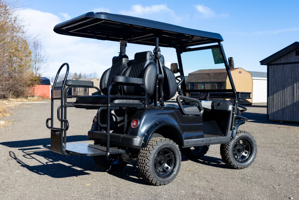 black golf carts