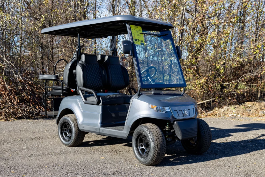 charcoal grey golf cart