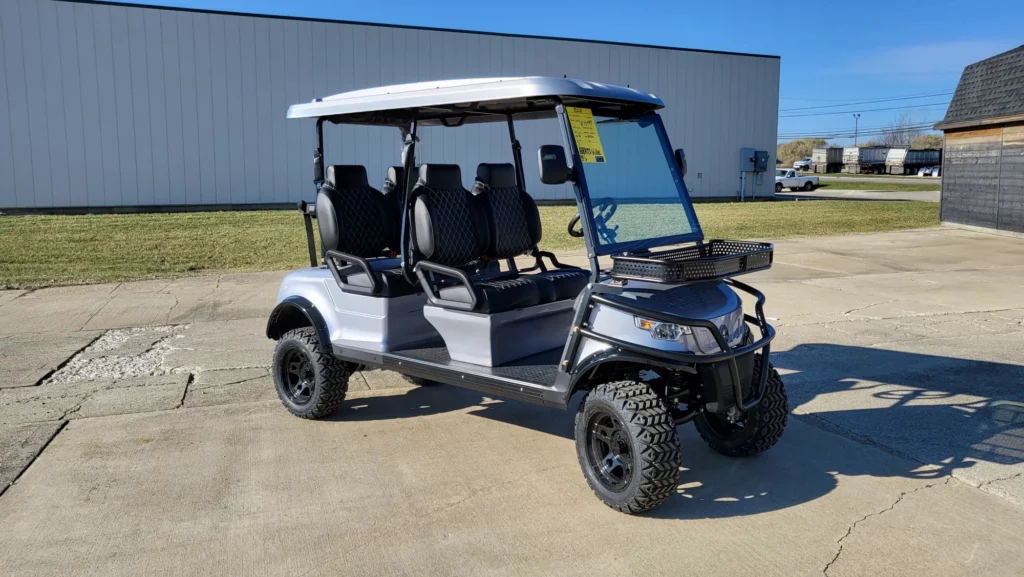 silver golf carts