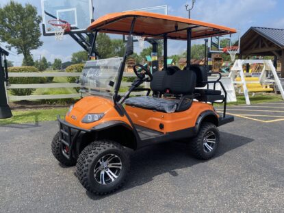 orange golf cart - icon golf carts for sale near me