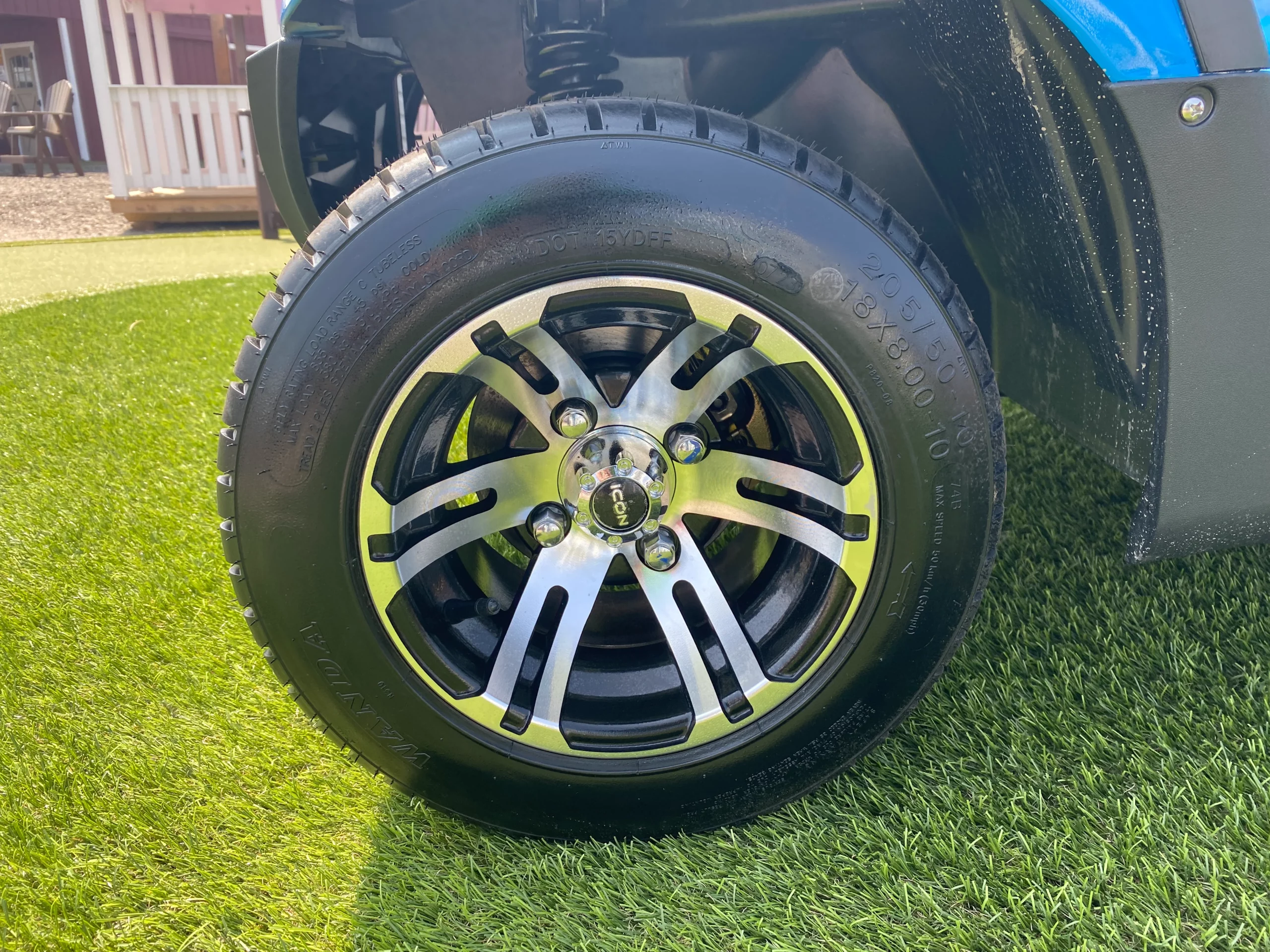 blue golf cart tires