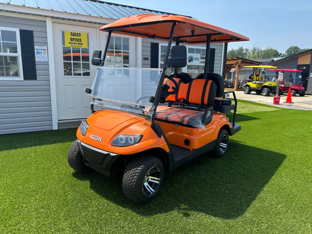 orange golf cart