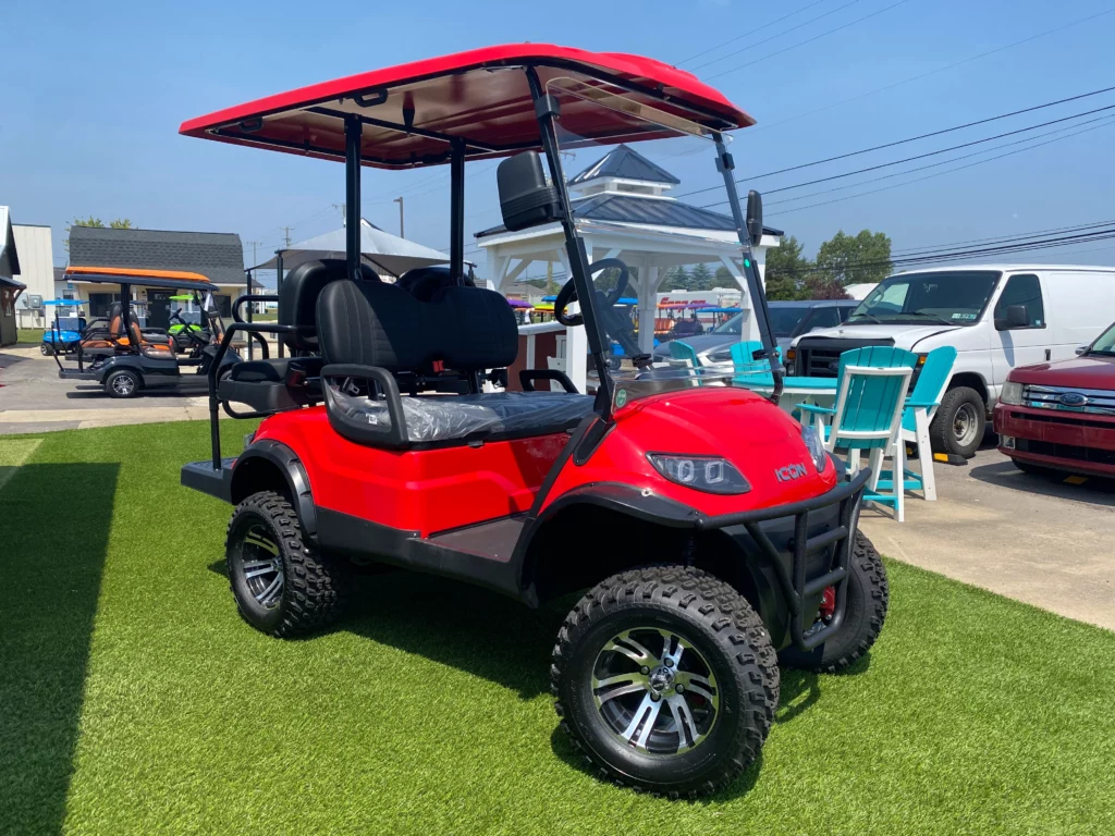 red golf cart icon