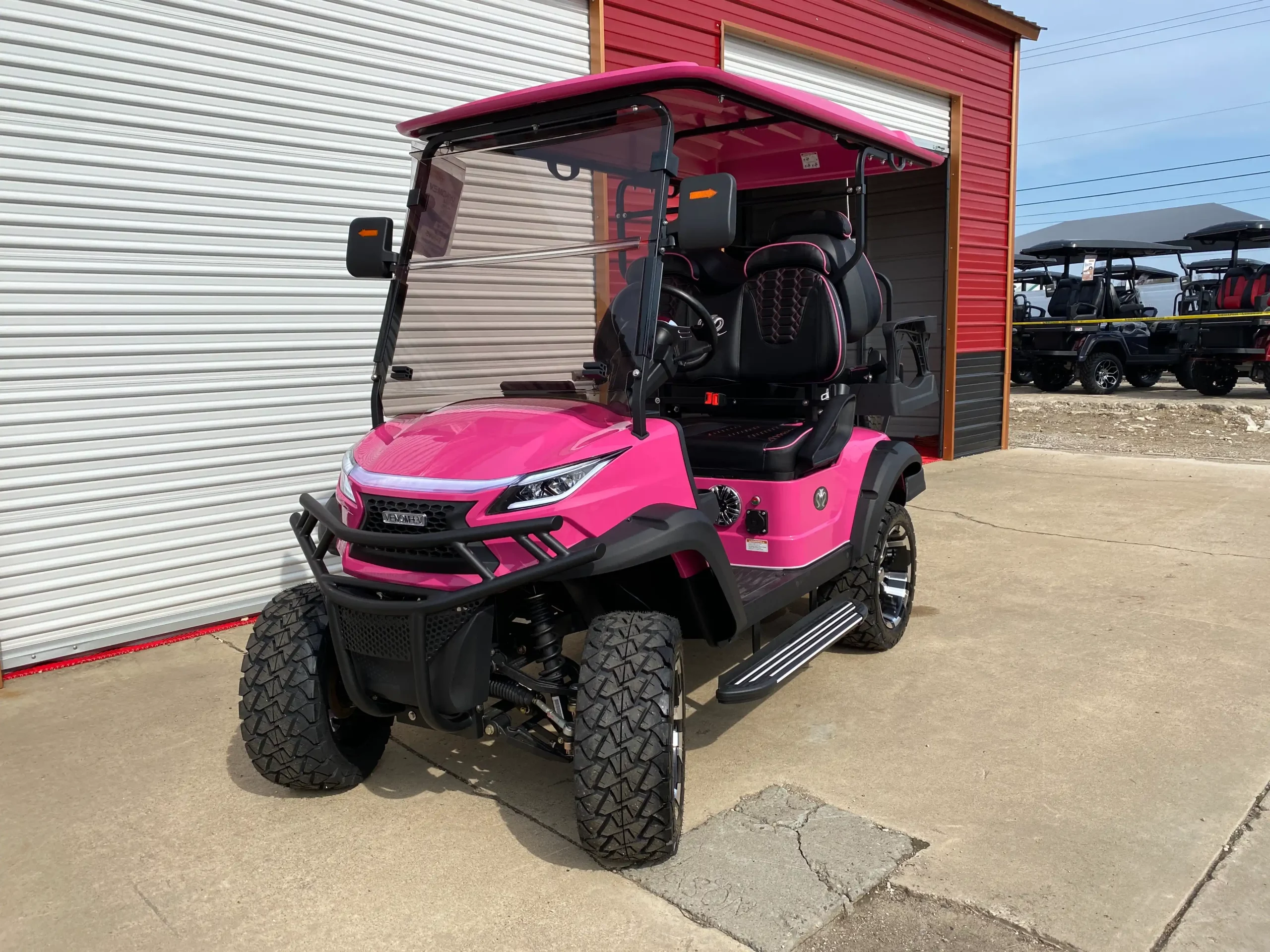 Hot Pink Golf Carts | Venom EV Strike 4