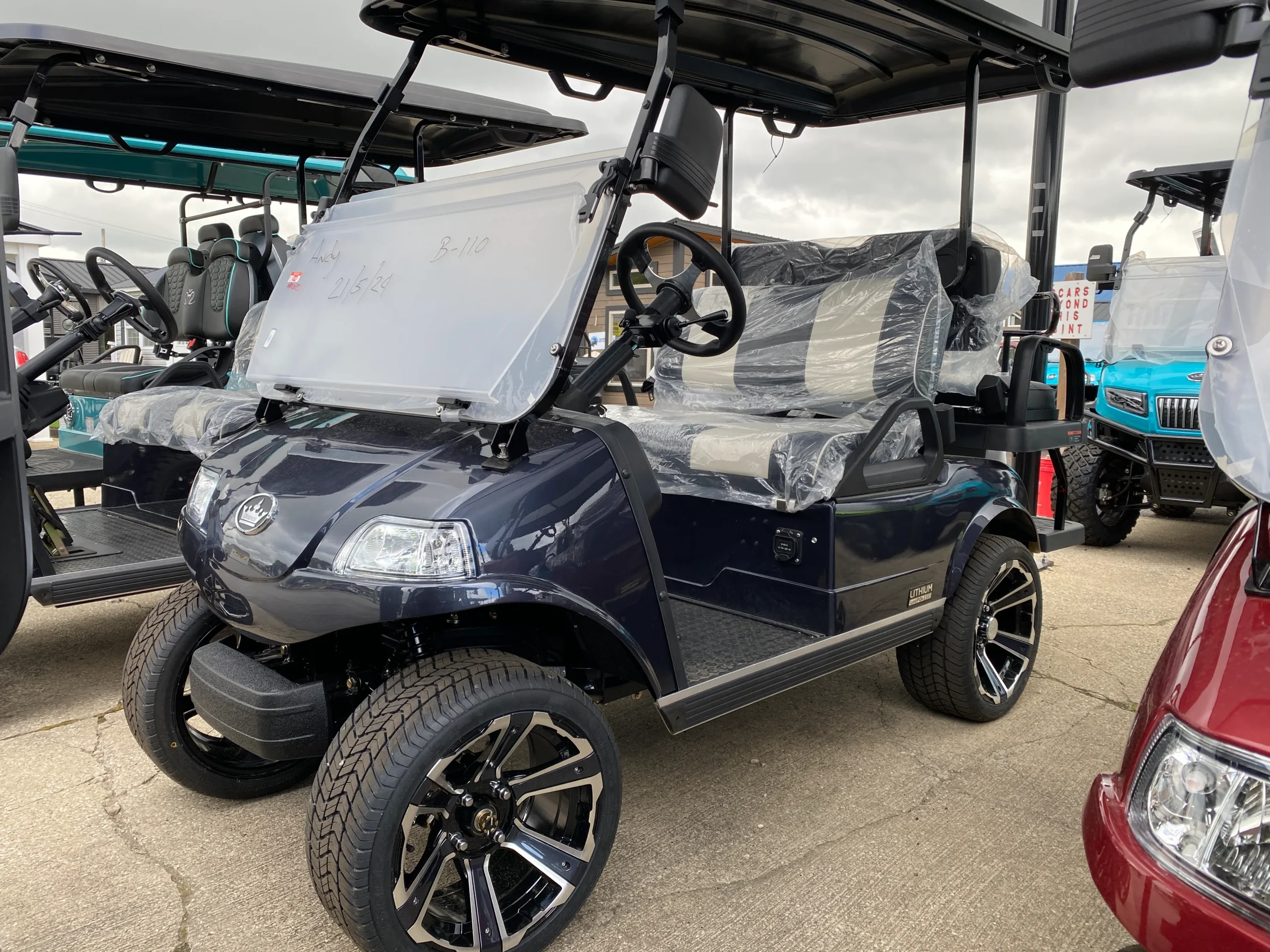 Dark Grey Golf Cart | Evolution EV Classic 4 Plus