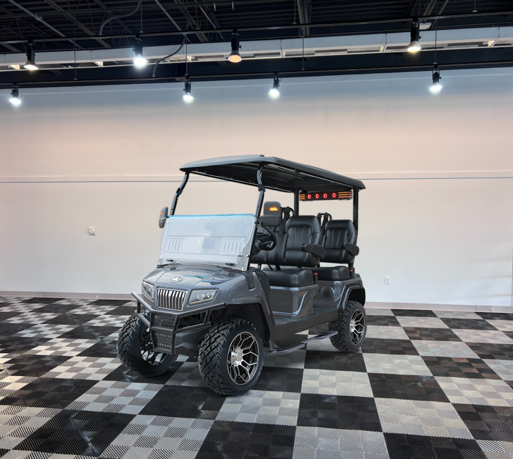 arctic grey golf cart evolution maverick 4 golf cart