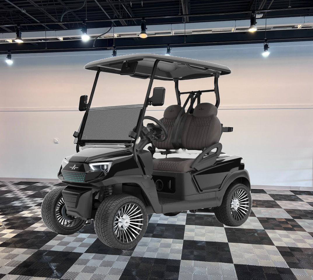 atlas 2 passenger black golf cart