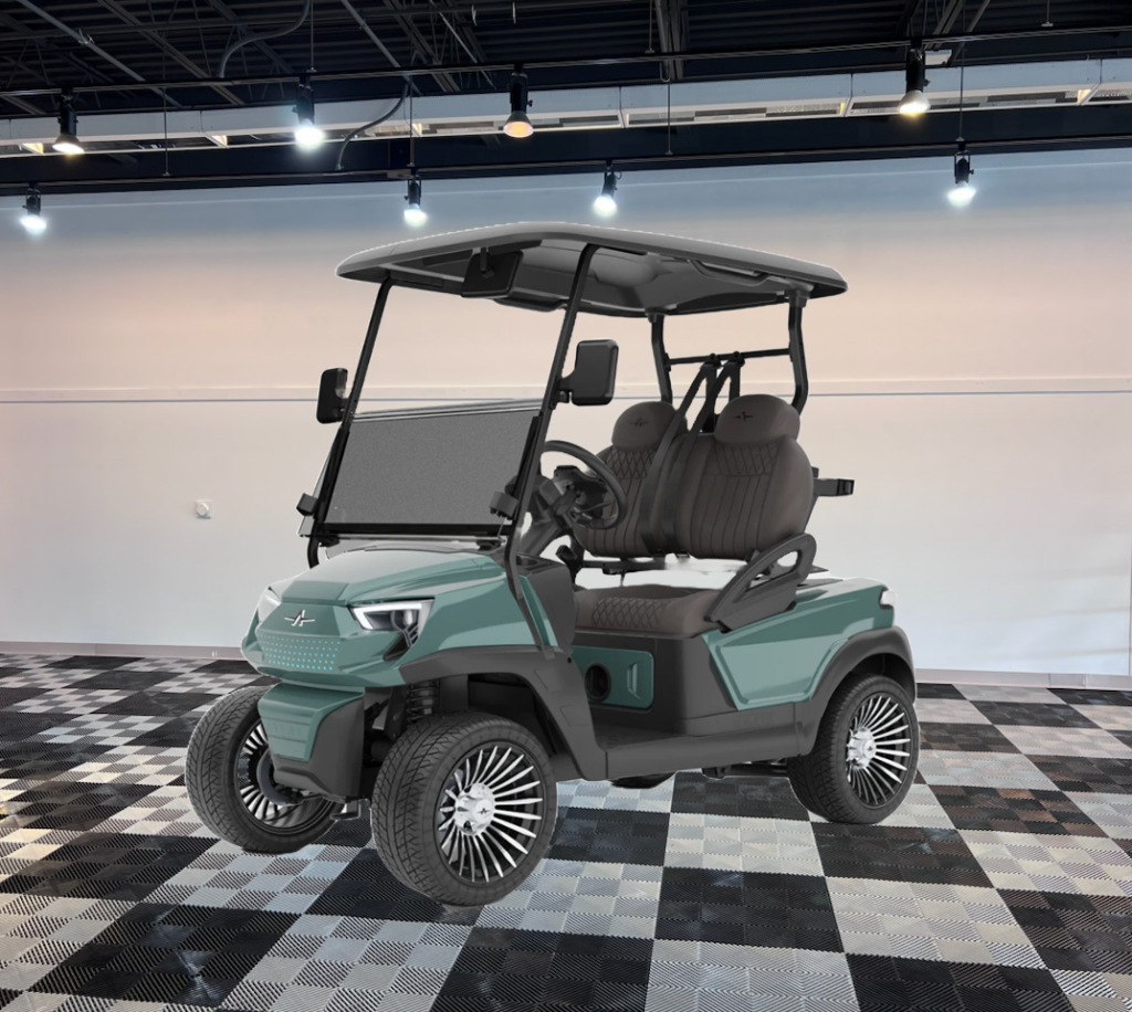 atlas 2 passenger green golf cart