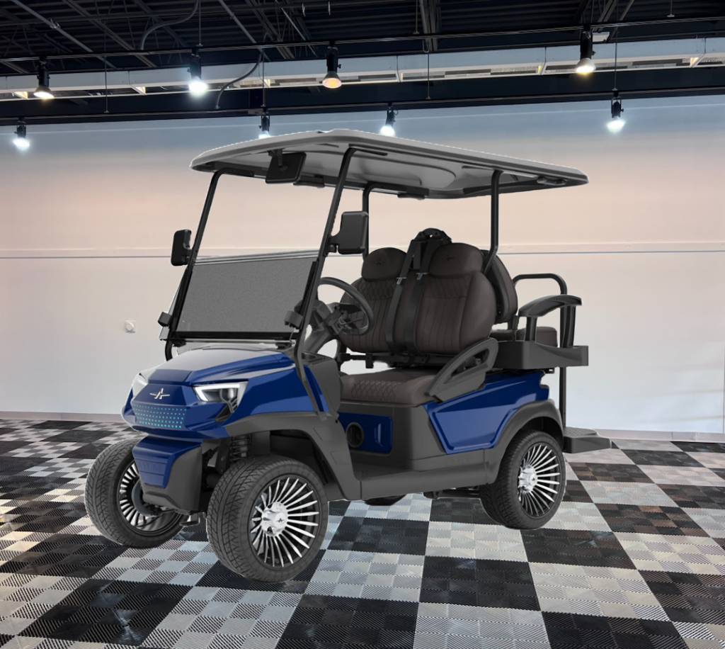 atlas 4 passenger blue golf cart