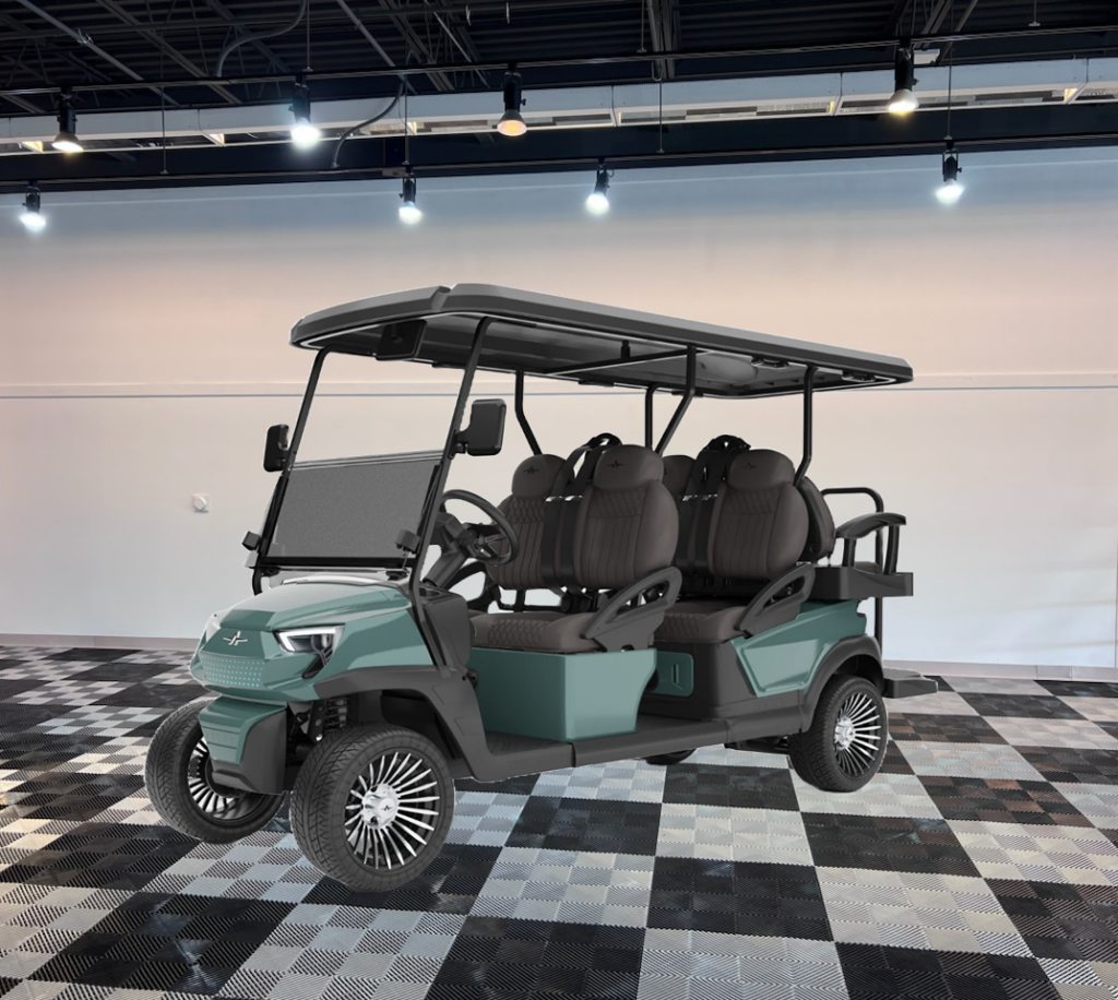 atlas 6 passenger golf cart green