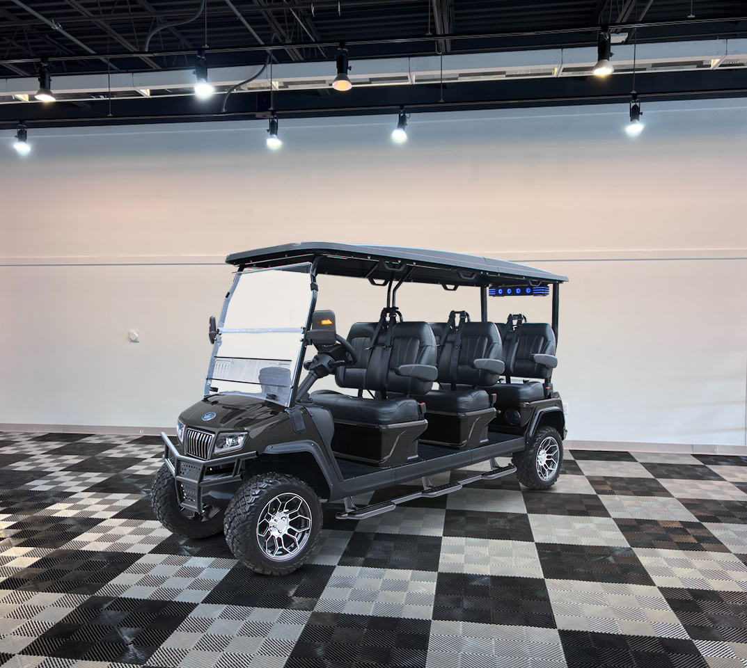 black golf cart evolution maverick 6 golf cart