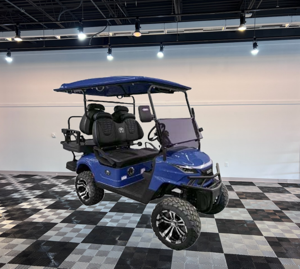 blue venom golf cart