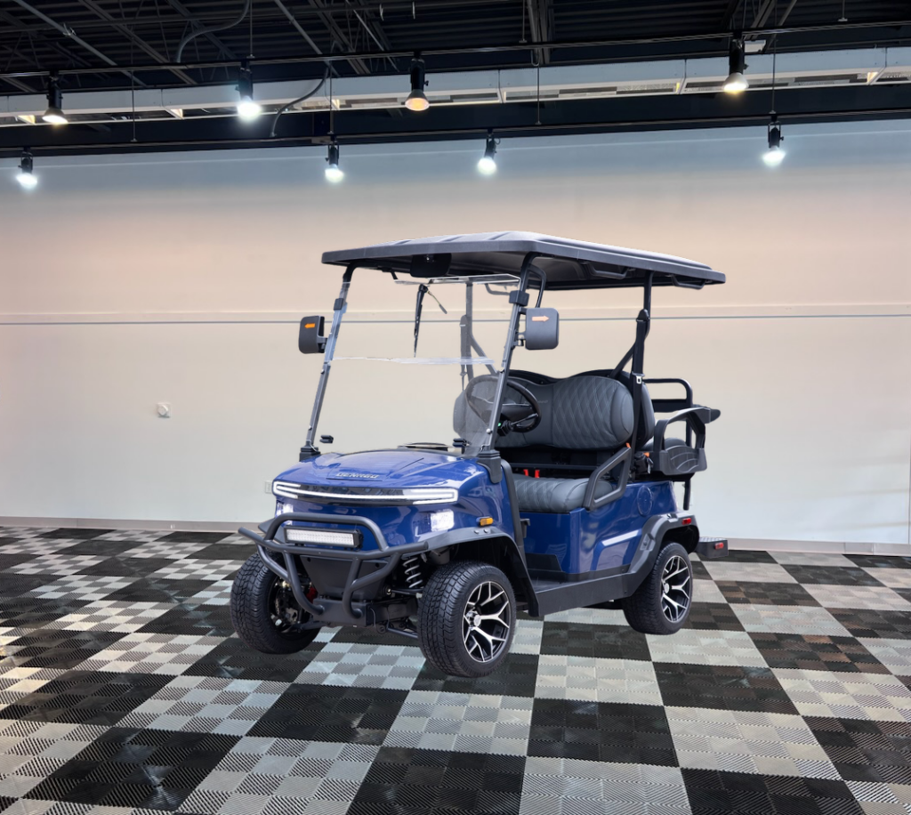 denago nomad blue golf cart