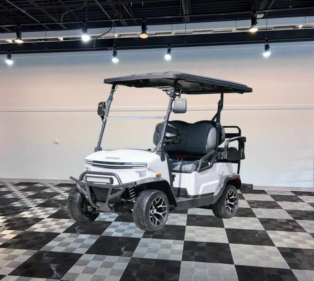 denago nomad white golf cart