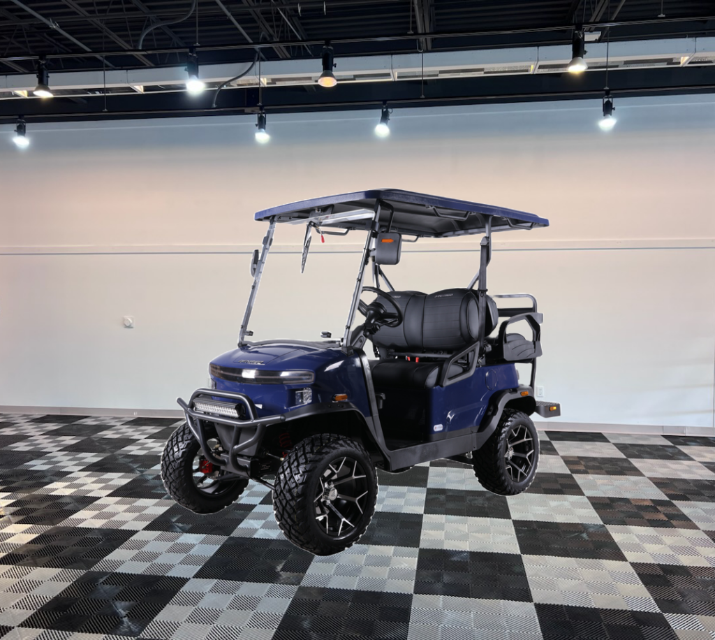 denago nomad xl blue golf cart