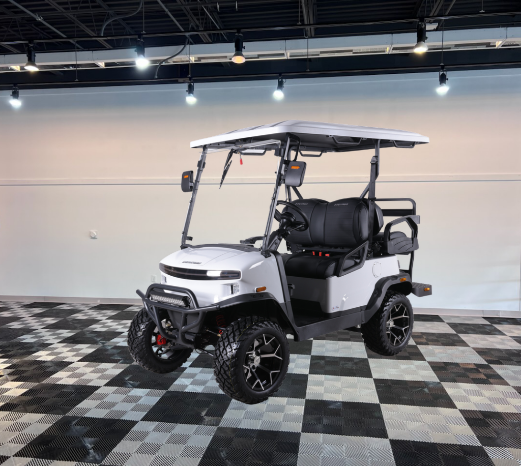 denago nomad xl white golf cart