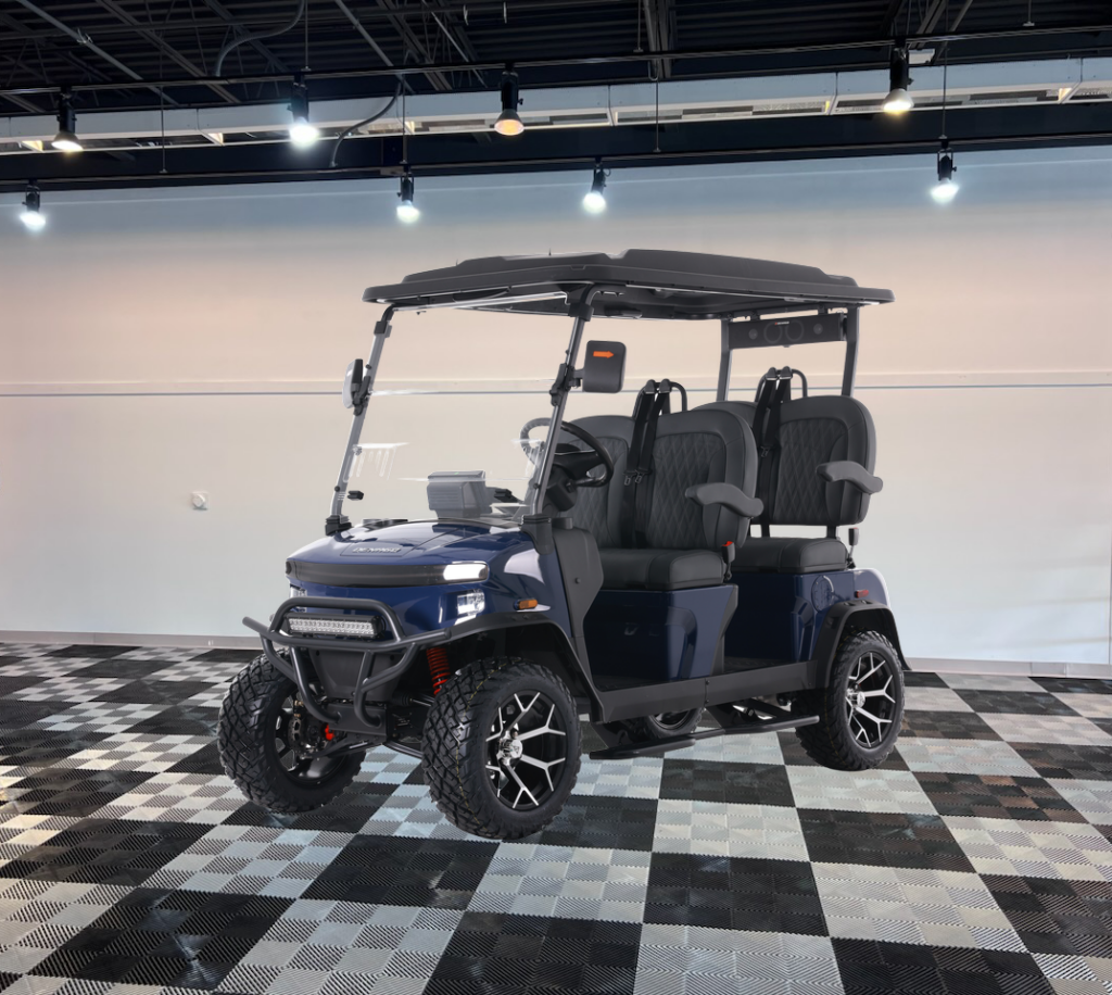 denago rover xl blue golf cart