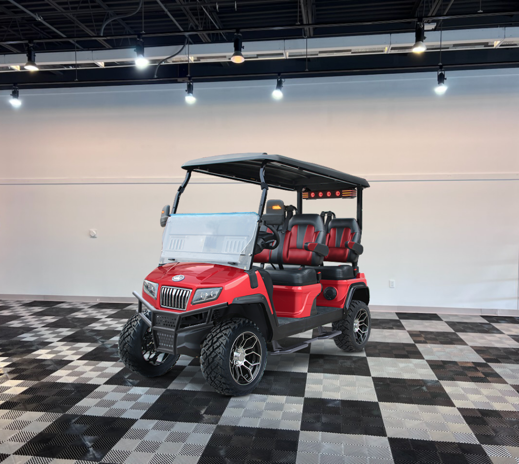 flamenco red golf cart evolution maverick 4