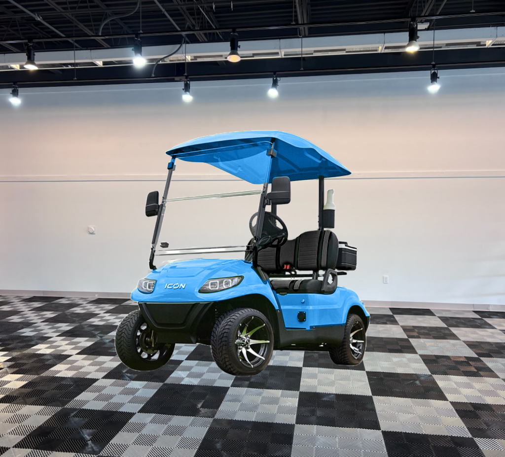 icon i20 blue golf cart