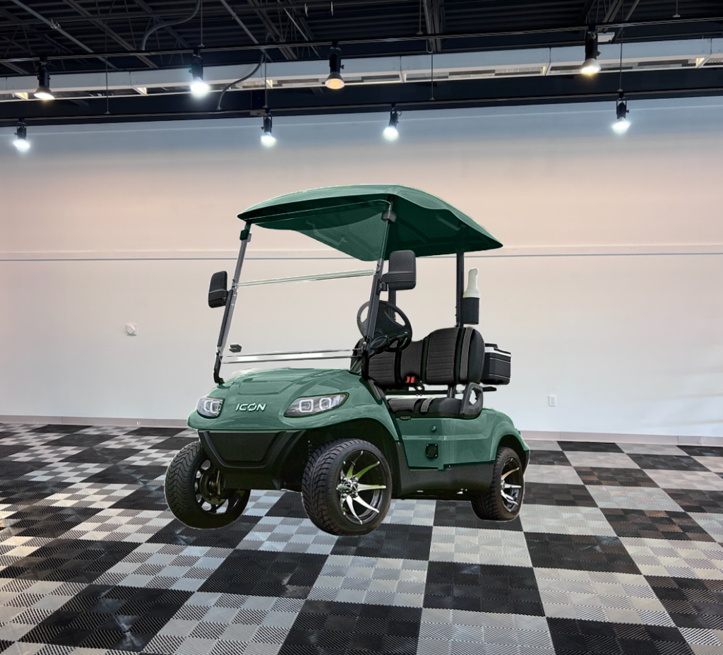 icon i20 dark green golf cart