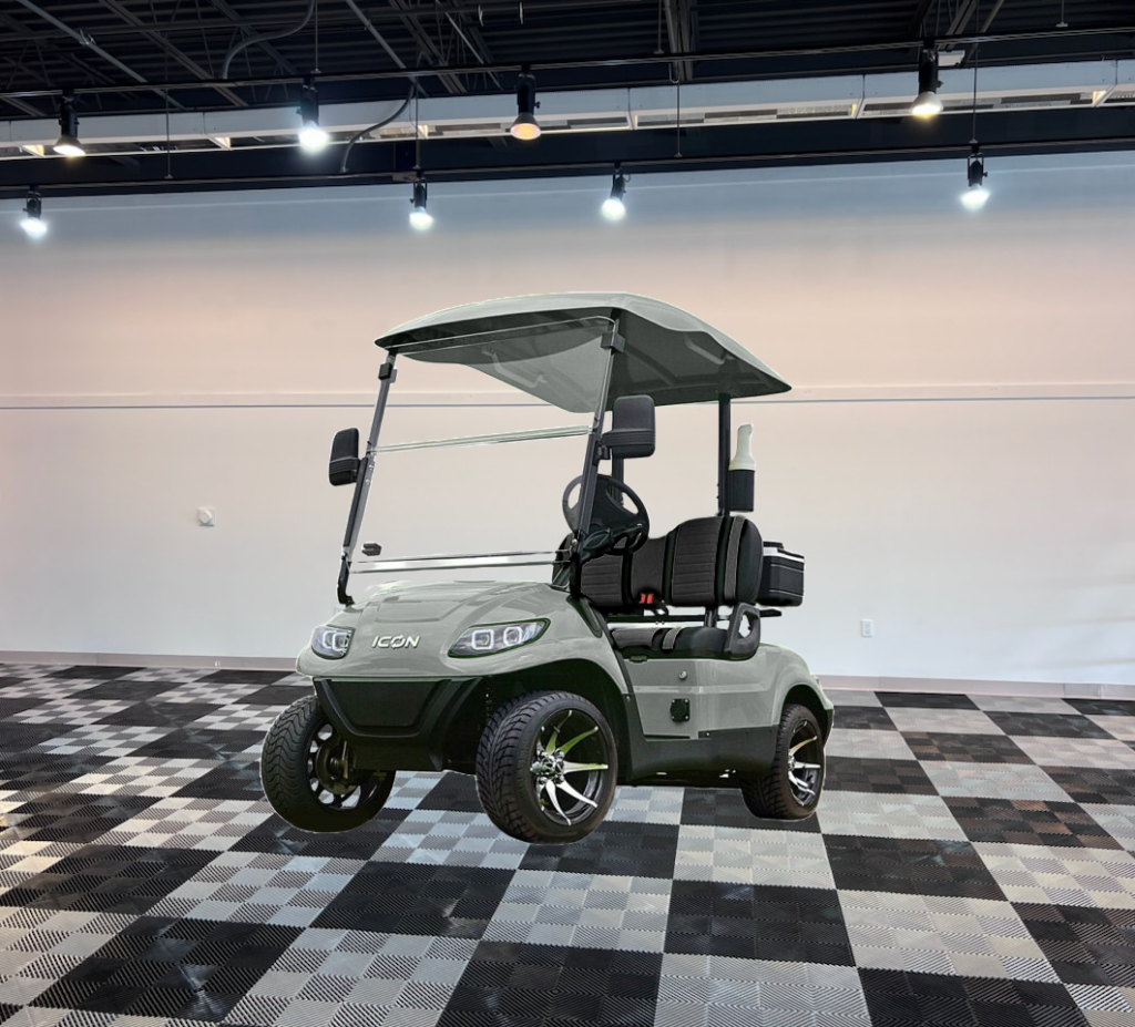 icon i20 light silver golf cart