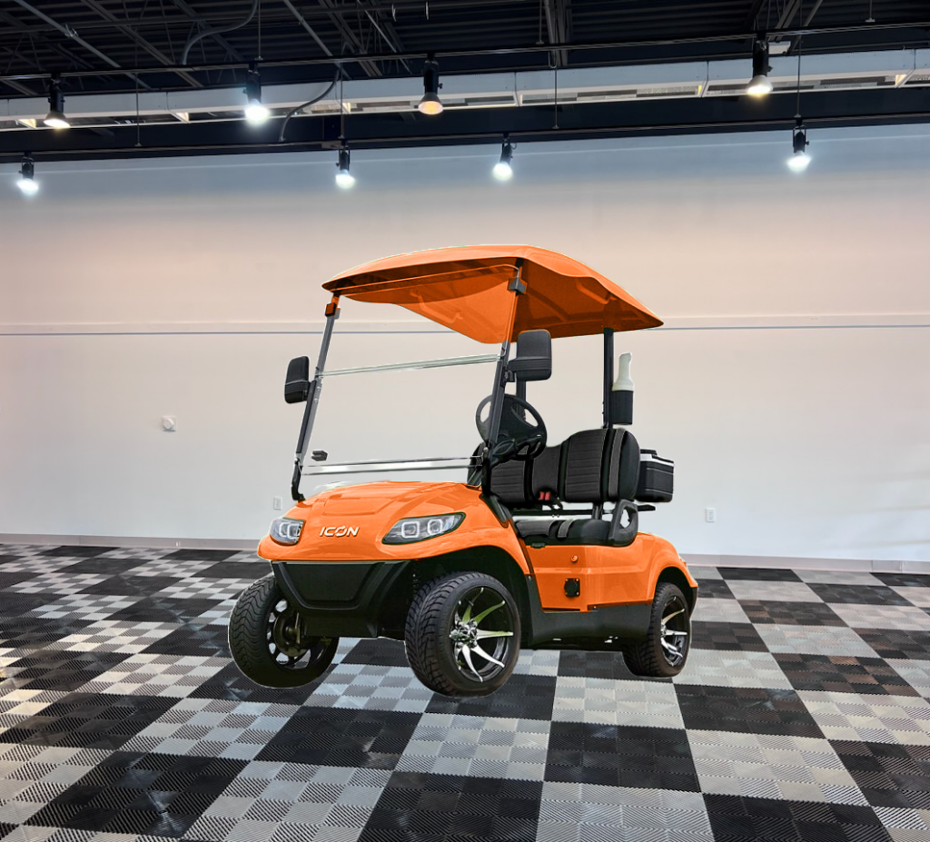 icon i20 orange golf cart