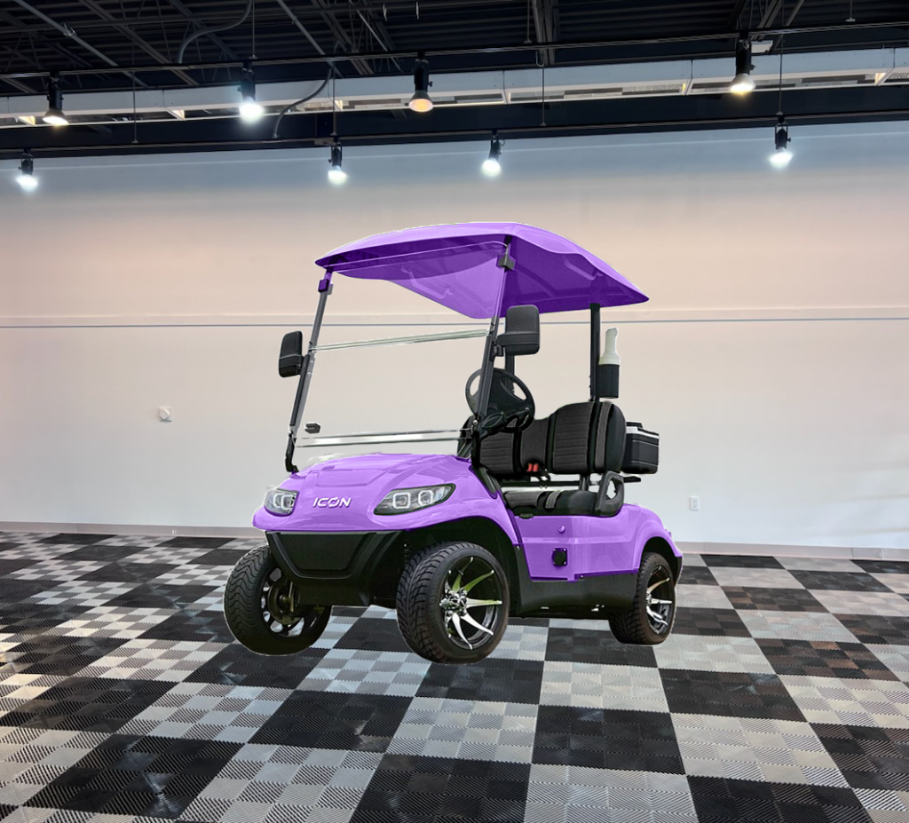 icon i20 purple golf cart