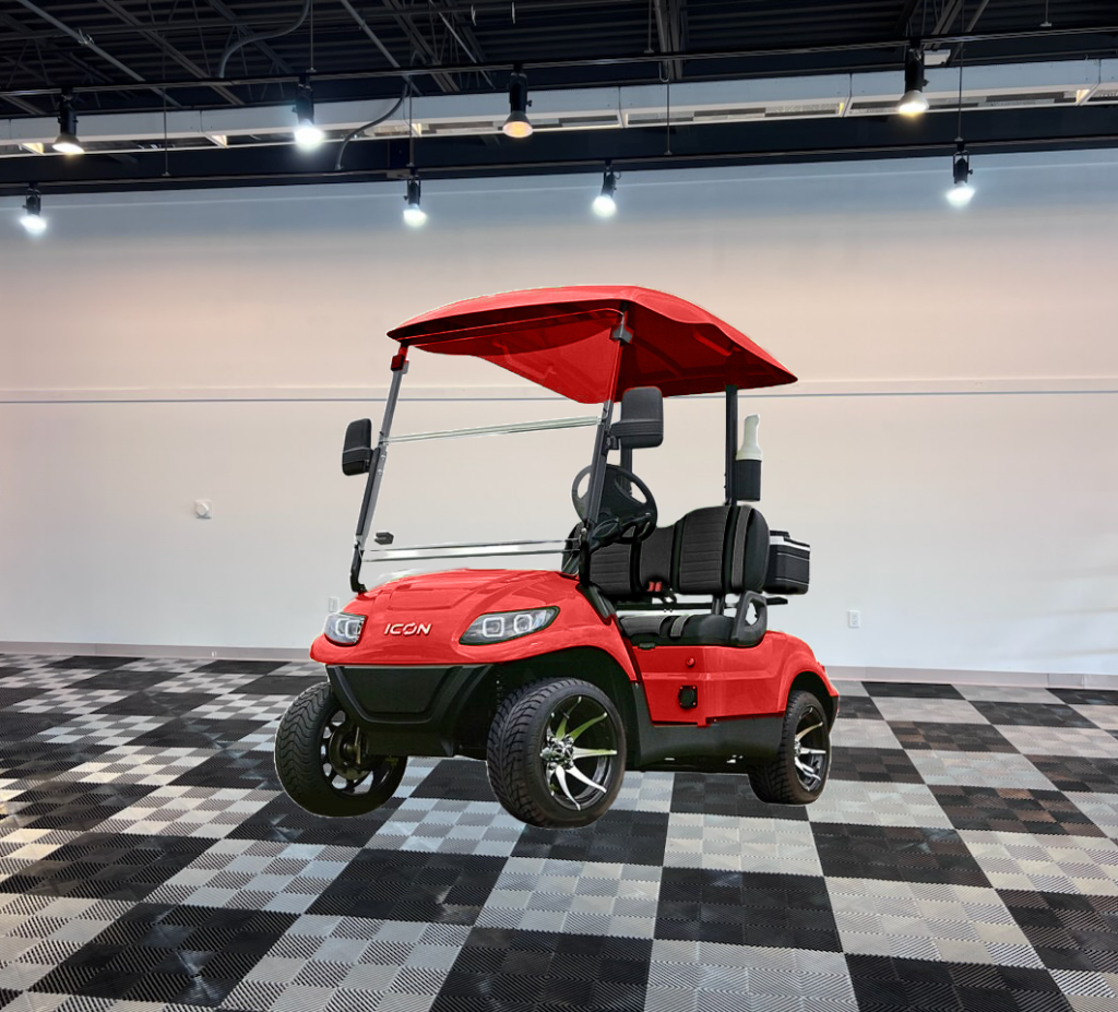 icon i20 red golf cart