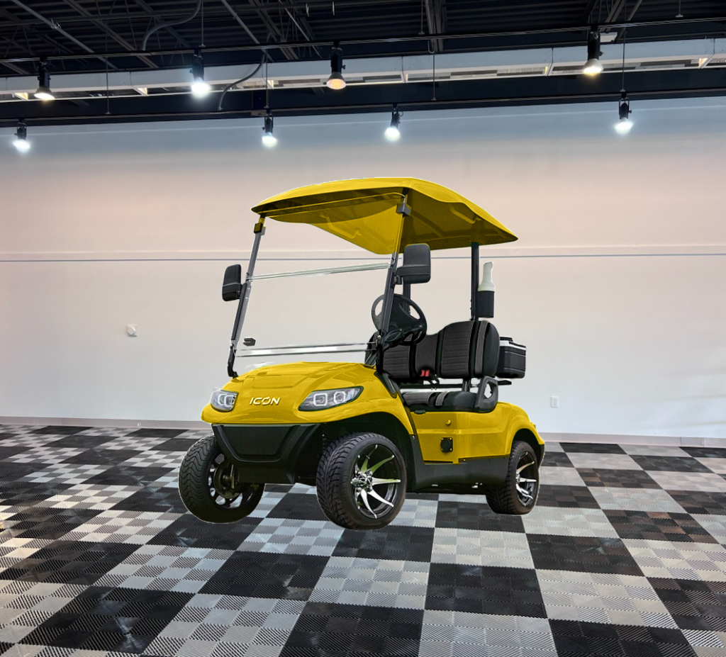 icon i20 yellow golf cart