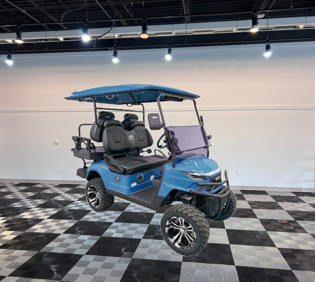 light blue venom golf cart