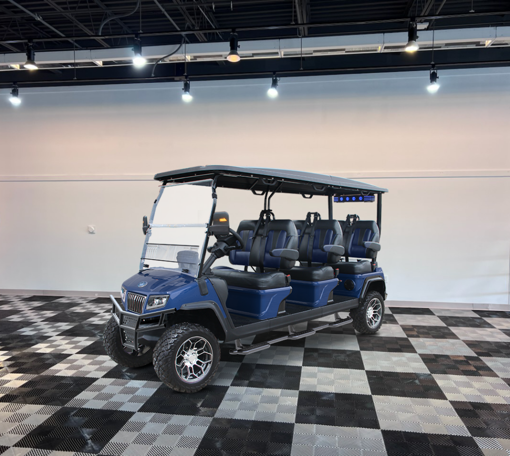 mediterranean blue evolution maverick 6 golf cart