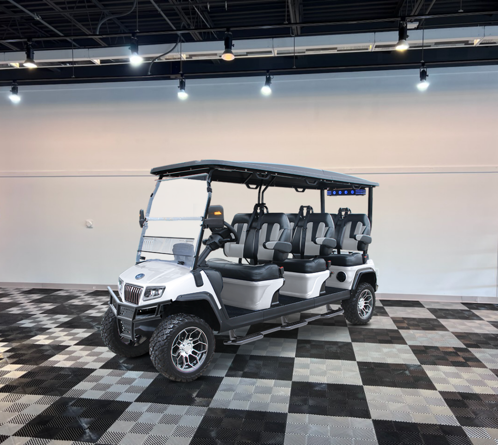 mineal white evolution maverick 6 golf cart