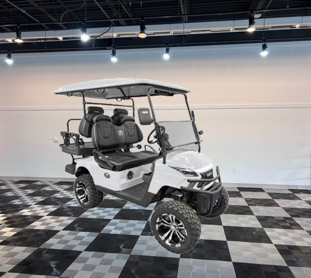 white venomg golf cart