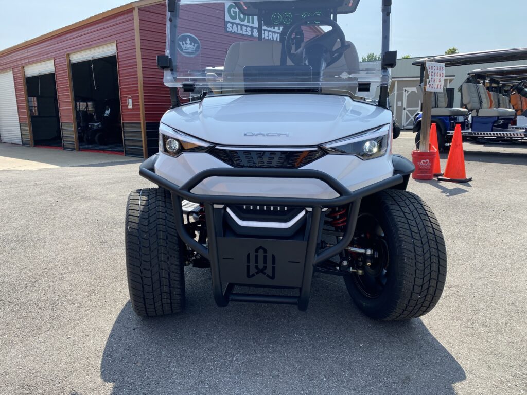white dach golf cart