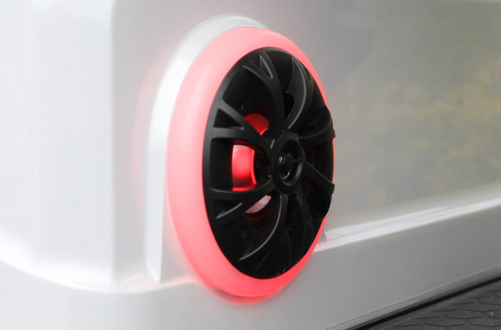 Illuminated underseat speaker hartville golf carts