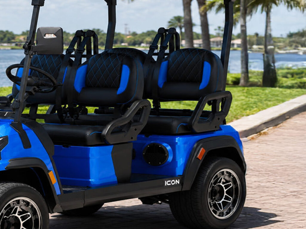 icon i40fx three point seatbelts and assist bars
