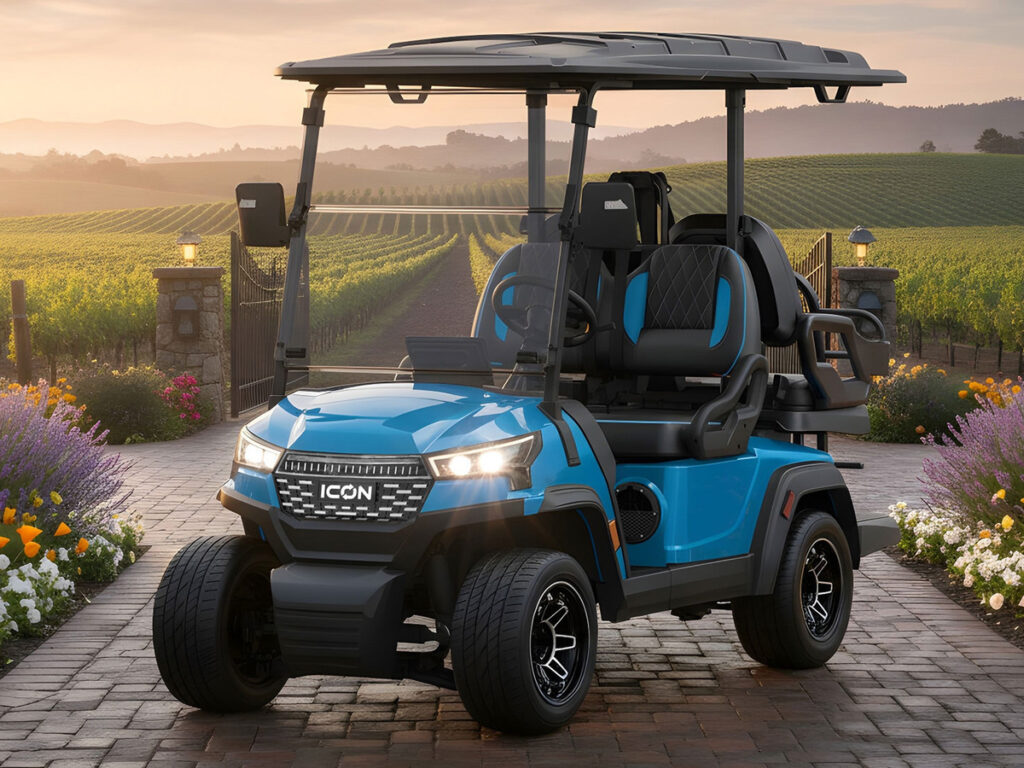 icon i40x four passenger golf cart