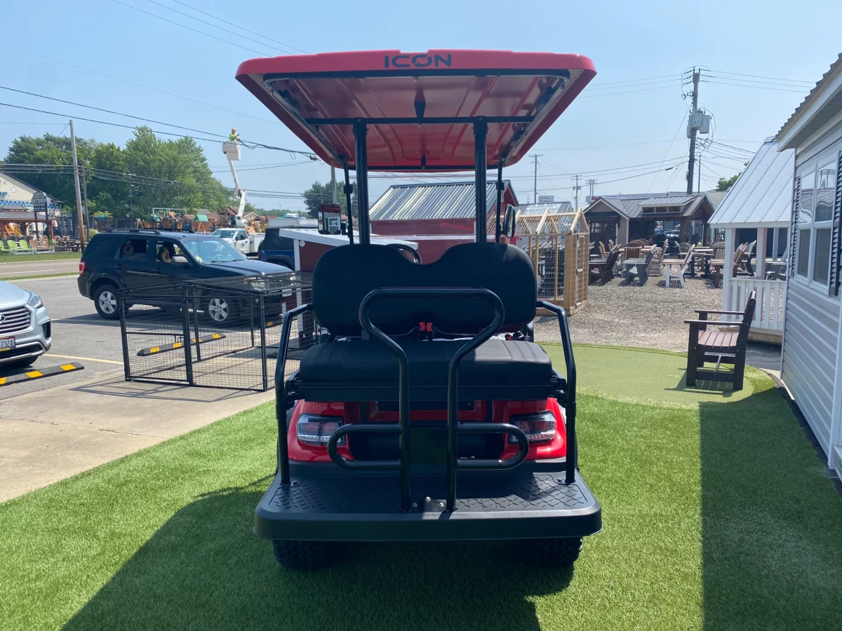 black and red golf cart for sale