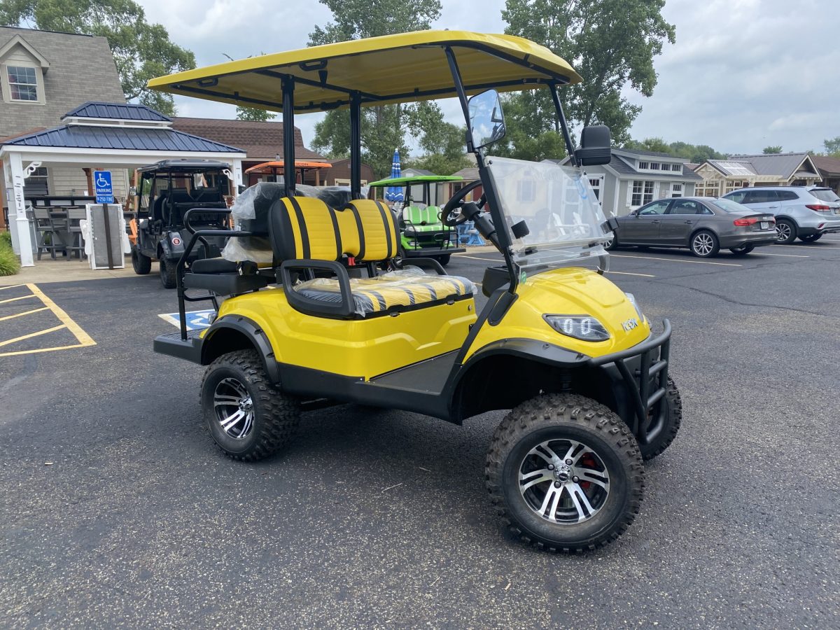 black and yellow golf cart akron ohio
