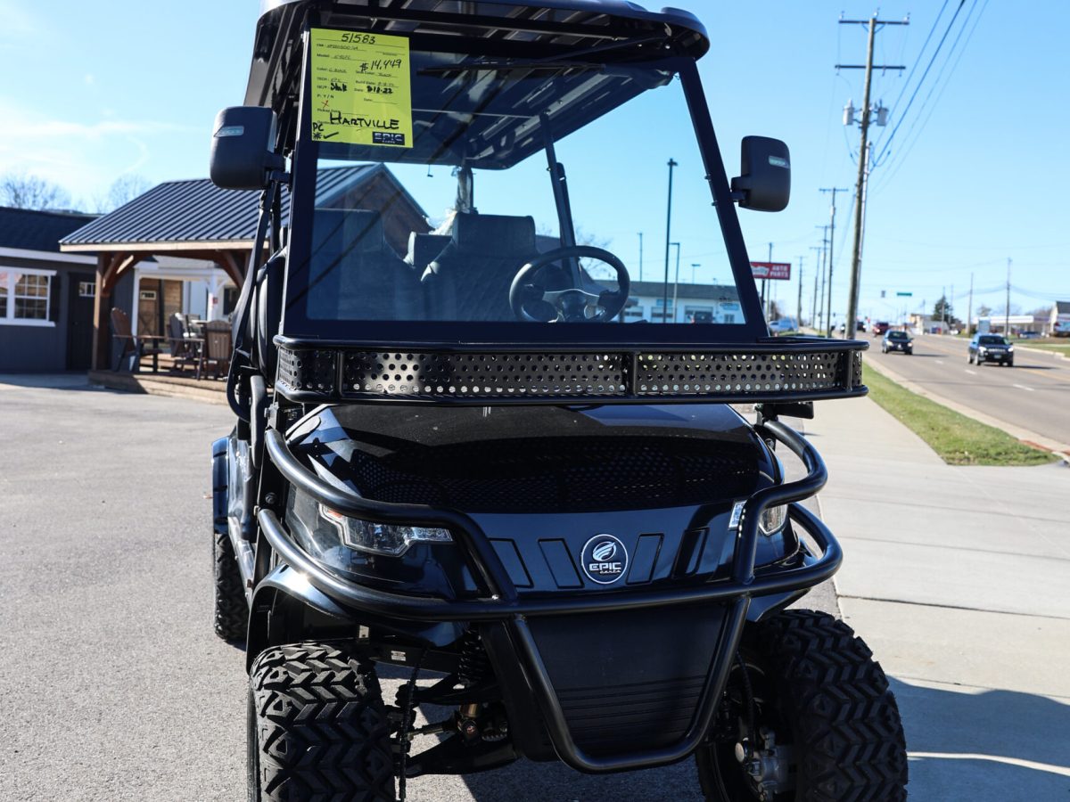 black golf cart