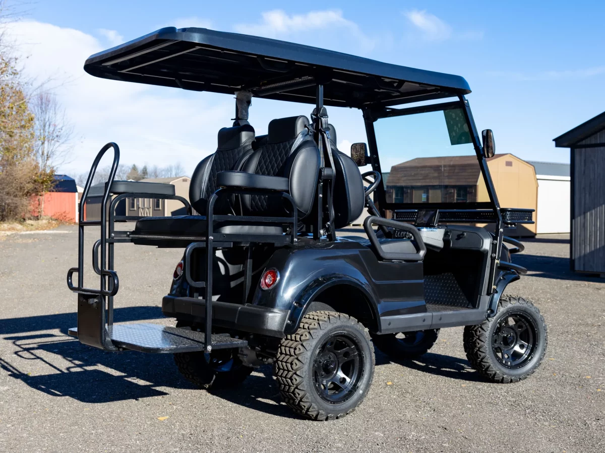 black golf carts