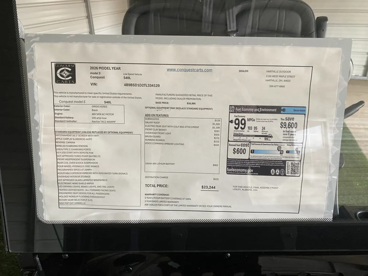 golf cart for sale in ohio Concord Ohio jpeg