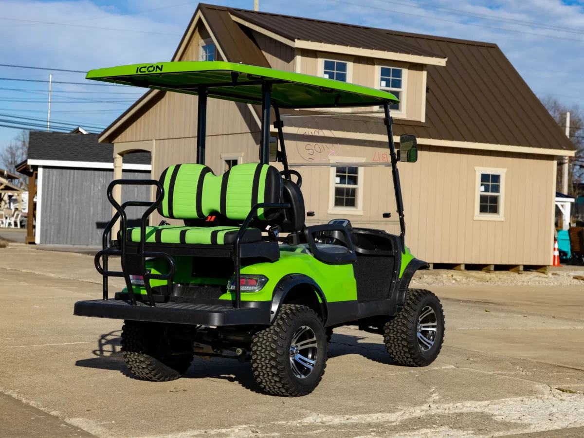 icon green lime golf cart