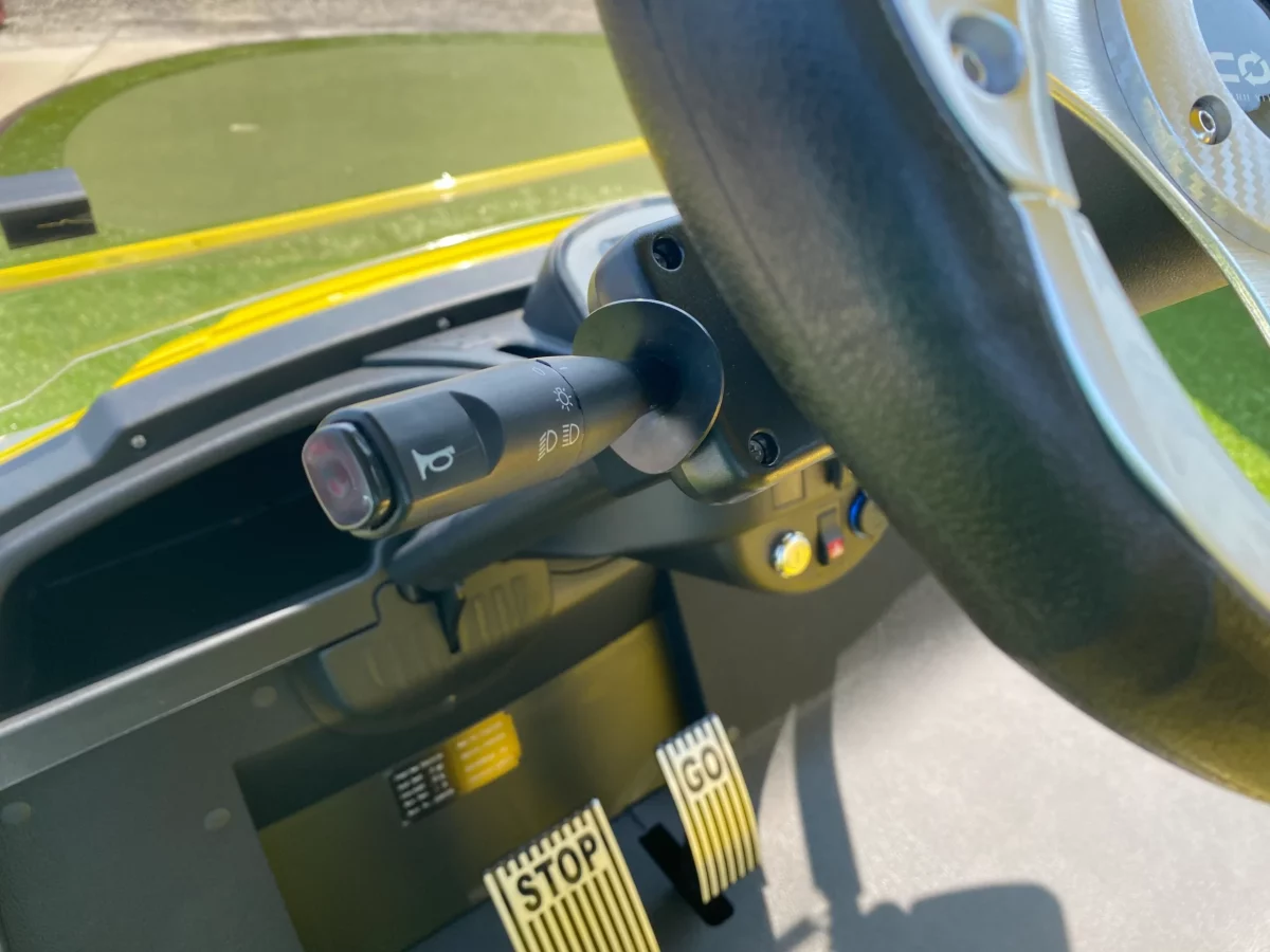 lifted golf cart interior