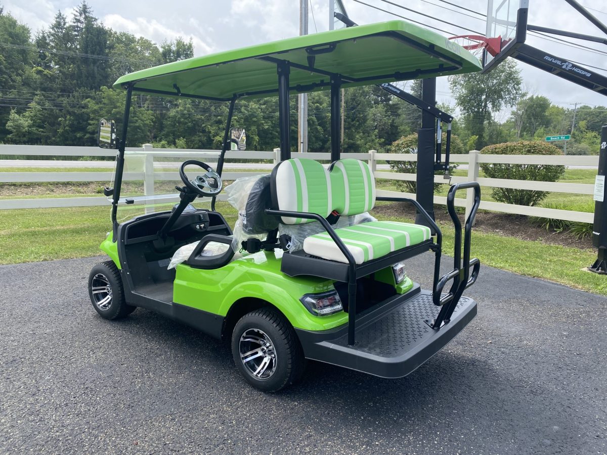 lime green golf carts