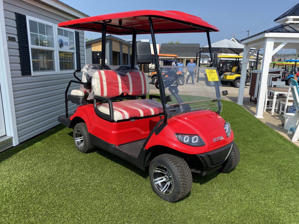 red and white golf cart for sale (2)